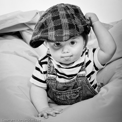 Jordan DEMEZ photo de bébés noir et blanc